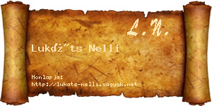 Lukáts Nelli névjegykártya